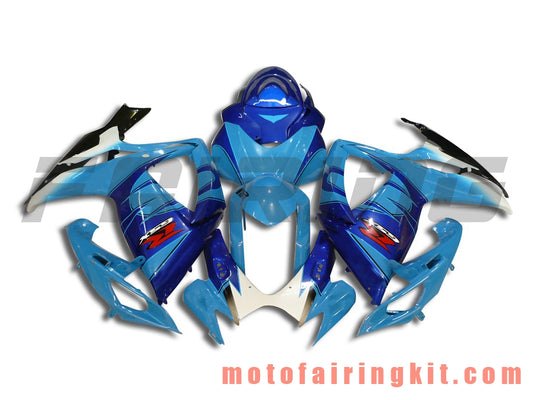 Fairing Kits Fit for GSX-R750 GSX-R600 K6 2006 2007 GSXR 600 750 K6 06 07 Plastic ABS Injection Mold Complete Motorcycle Body Aftermarket Bodywork Frame (Blue & Deep Blue) B008