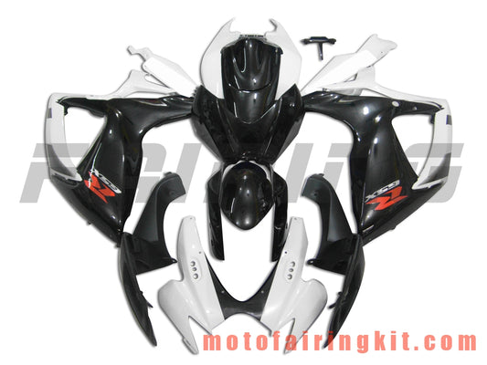 Kits de carenado aptos para GSX-R750 GSX-R600 K6 2006 2007 GSXR 600 750 K6 06 07 Molde de inyección de plástico ABS Carrocería completa para motocicleta Carrocería del mercado de accesorios Marco (blanco y negro) B011