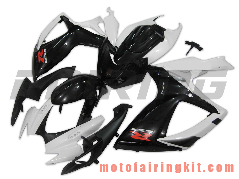 Fairing Kits Fit for GSX-R750 GSX-R600 K6 2006 2007 GSXR 600 750 K6 06 07 Plastic ABS Injection Mold Complete Motorcycle Body Aftermarket Bodywork Frame (Black & White) B011