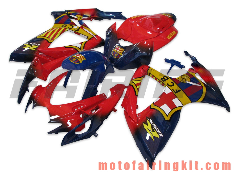 Kits de carenado aptos para GSX-R750 GSX-R600 K6 2006 2007 GSXR 600 750 K6 06 07 Molde de inyección de plástico ABS Carrocería completa para motocicleta Marco de carrocería de posventa (rojo y negro) B015