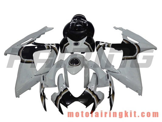 Fairing Kits Fit for GSX-R750 GSX-R600 K6 2006 2007 GSXR 600 750 K6 06 07 Plastic ABS Injection Mold Complete Motorcycle Body Aftermarket Bodywork Frame (White & Black) B017