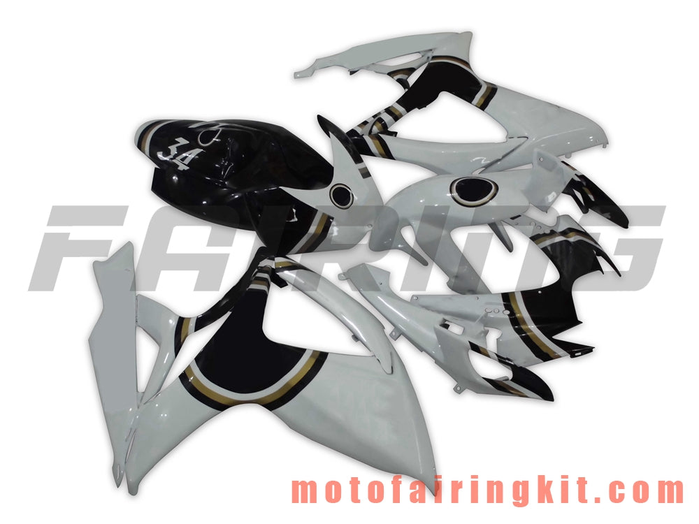 Fairing Kits Fit for GSX-R750 GSX-R600 K6 2006 2007 GSXR 600 750 K6 06 07 Plastic ABS Injection Mold Complete Motorcycle Body Aftermarket Bodywork Frame (White & Black) B017