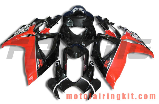 フェアリングキット GSX-R750 GSX-R600 K6 2006 2007 GSXR 600 750 K6 06 07 プラスチック ABS 射出成型 完全なオートバイ車体 アフターマーケット車体フレーム (ブラック &amp; オレンジ) B025