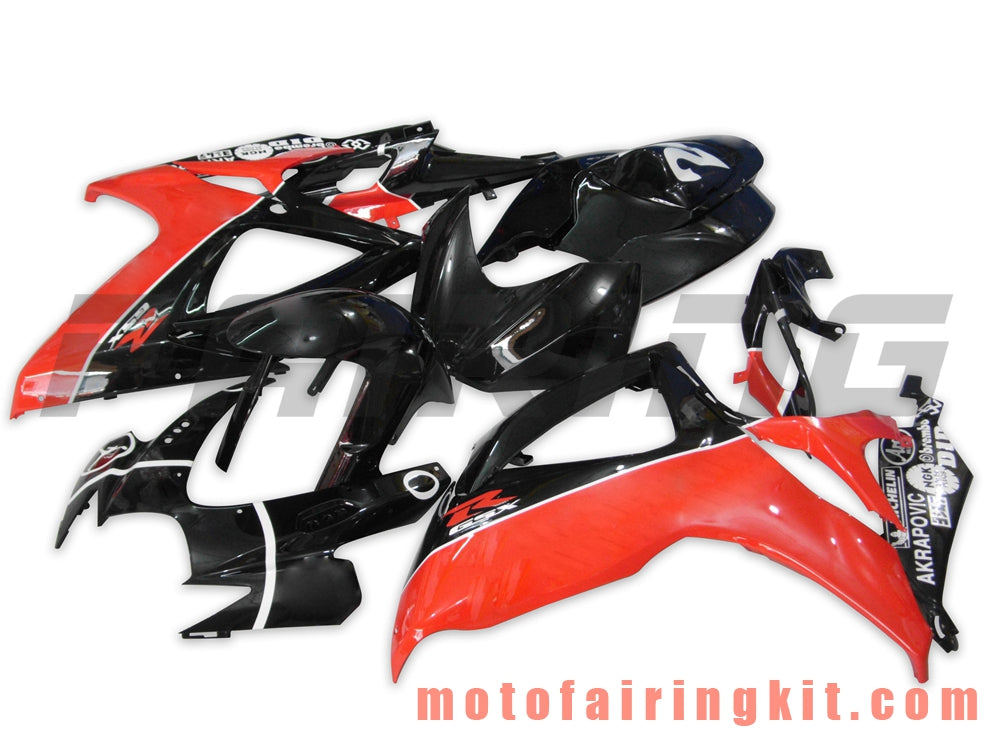 Fairing Kits Fit for GSX-R750 GSX-R600 K6 2006 2007 GSXR 600 750 K6 06 07 Plastic ABS Injection Mold Complete Motorcycle Body Aftermarket Bodywork Frame (Black & Orange) B025