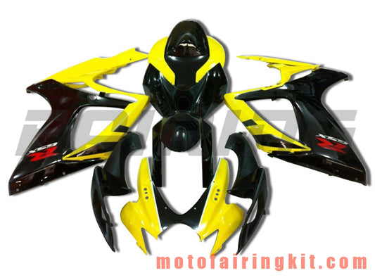 Fairing Kits Fit for GSX-R750 GSX-R600 K6 2006 2007 GSXR 600 750 K6 06 07 Plastic ABS Injection Mold Complete Motorcycle Body Aftermarket Bodywork Frame (Yellow & Black) B027