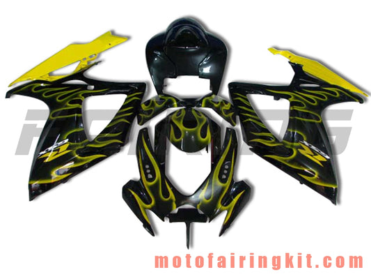 Kits de carenado aptos para GSX-R750 GSX-R600 K6 2006 2007 GSXR 600 750 K6 06 07 Molde de inyección de plástico ABS Carrocería completa para motocicleta Marco de carrocería de posventa (negro y amarillo) B028