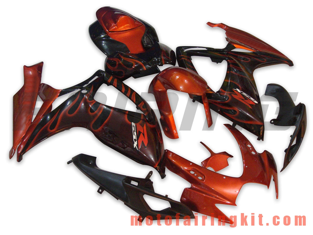 Fairing Kits Fit for GSX-R750 GSX-R600 K6 2006 2007 GSXR 600 750 K6 06 07 Plastic ABS Injection Mold Complete Motorcycle Body Aftermarket Bodywork Frame (Orange & Black) B029