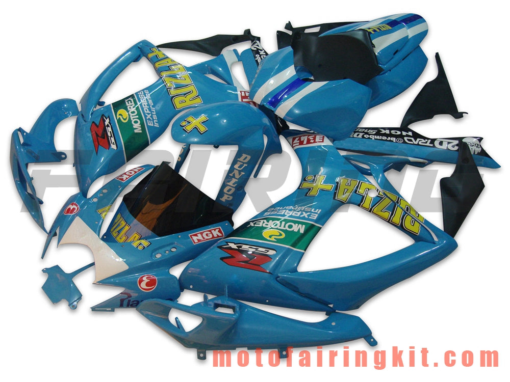 Kits de carenado aptos para GSX-R750 GSX-R600 K6 2006 2007 GSXR 600 750 K6 06 07 Molde de inyección de plástico ABS Carrocería completa para motocicleta Carrocería del mercado de accesorios Marco (azul) B033