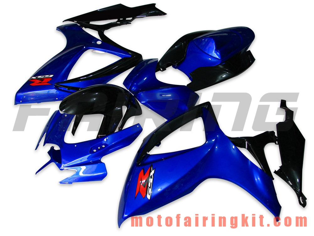 フェアリングキット GSX-R750 GSX-R600 K6 2006 2007 GSXR 600 750 K6 06 07 プラスチック ABS 射出成型 完全なオートバイ車体 アフターマーケット車体フレーム (ブルー &amp; ブラック) B034