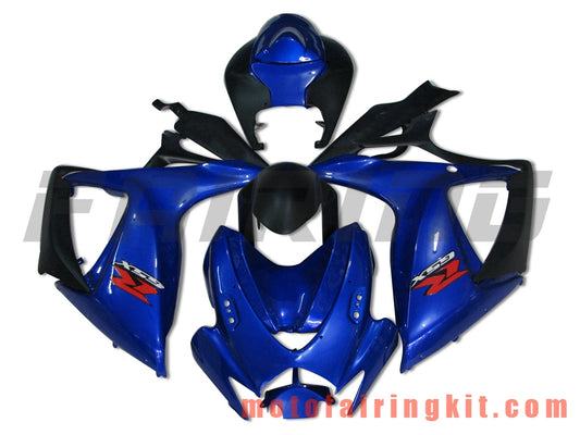 Kits de carenado aptos para GSX-R750 GSX-R600 K6 2006 2007 GSXR 600 750 K6 06 07 Molde de inyección de plástico ABS Carrocería completa para motocicleta Marco de carrocería de posventa (azul y negro) B036