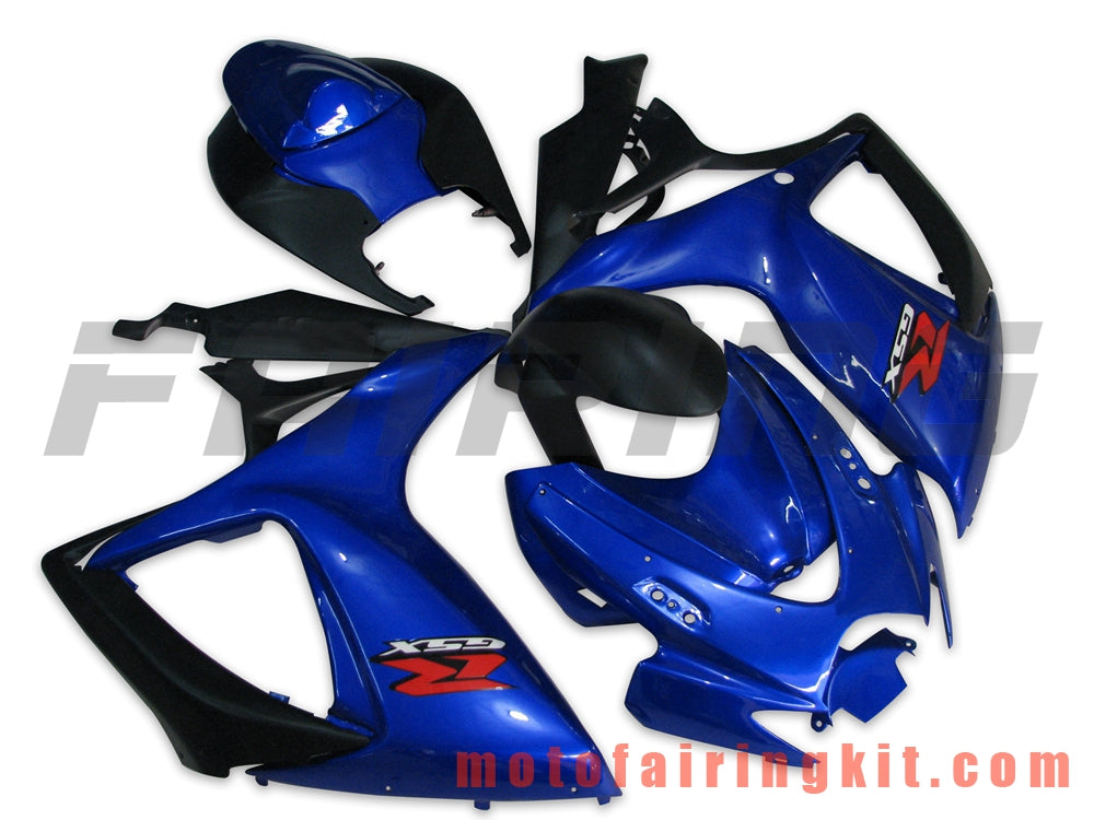 Fairing Kits Fit for GSX-R750 GSX-R600 K6 2006 2007 GSXR 600 750 K6 06 07 Plastic ABS Injection Mold Complete Motorcycle Body Aftermarket Bodywork Frame (Blue & Black) B036