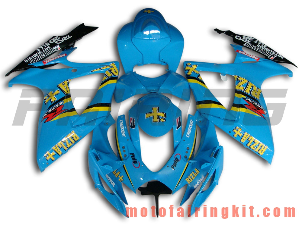 Fairing Kits Fit for GSX-R750 GSX-R600 K6 2006 2007 GSXR 600 750 K6 06 07 Plastic ABS Injection Mold Complete Motorcycle Body Aftermarket Bodywork Frame (Blue) B044