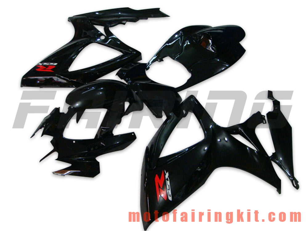 Fairing Kits Fit for GSX-R750 GSX-R600 K6 2006 2007 GSXR 600 750 K6 06 07 Plastic ABS Injection Mold Complete Motorcycle Body Aftermarket Bodywork Frame (Black) B048