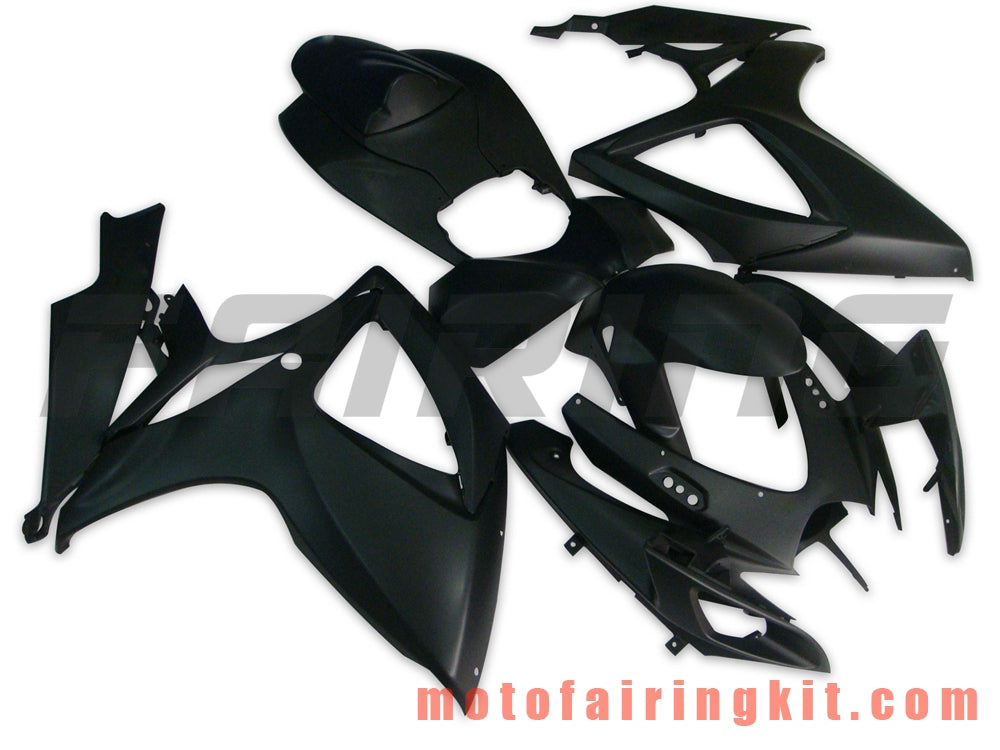 Fairing Kits Fit for GSX-R750 GSX-R600 K6 2006 2007 GSXR 600 750 K6 06 07 Plastic ABS Injection Mold Complete Motorcycle Body Aftermarket Bodywork Frame (Black) B050