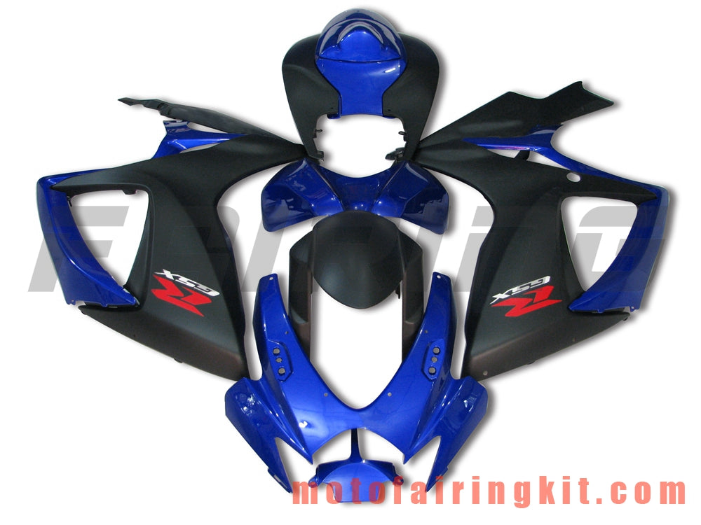 Fairing Kits Fit for GSX-R750 GSX-R600 K6 2006 2007 GSXR 600 750 K6 06 07 Plastic ABS Injection Mold Complete Motorcycle Body Aftermarket Bodywork Frame (Black & Blue) B054