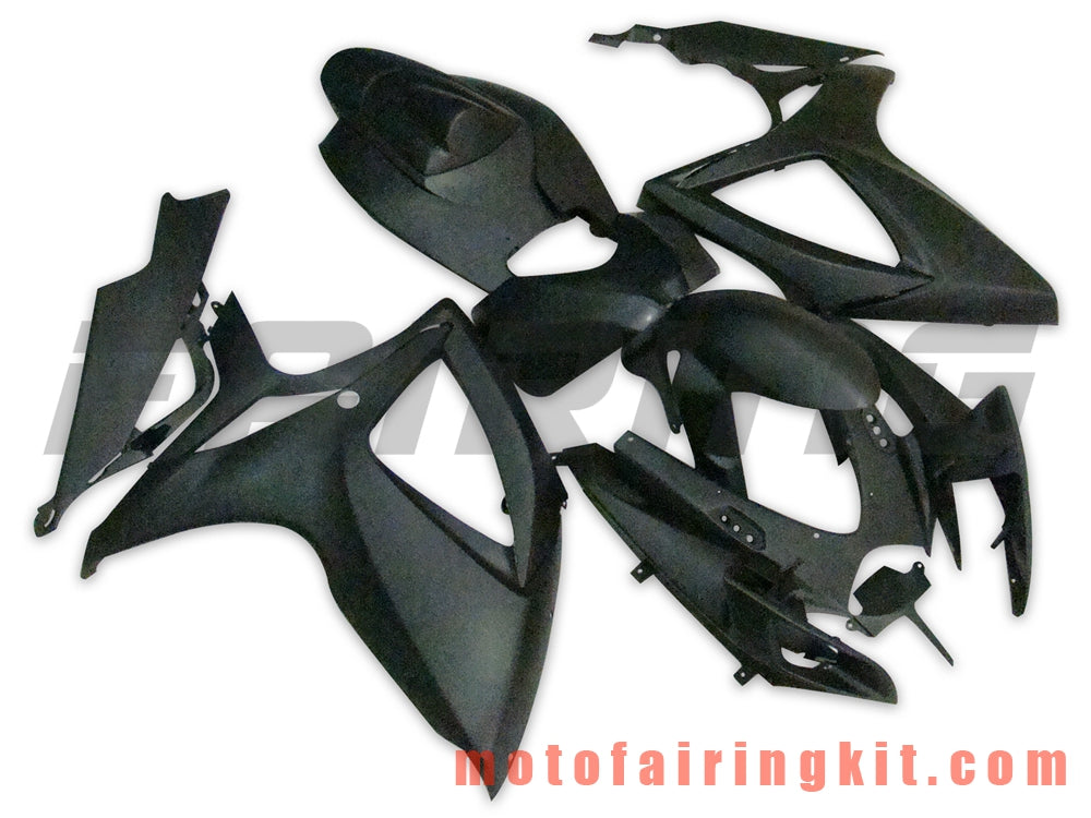 Fairing Kits Fit for GSX-R750 GSX-R600 K6 2006 2007 GSXR 600 750 K6 06 07 Plastic ABS Injection Mold Complete Motorcycle Body Aftermarket Bodywork Frame (Black) B055