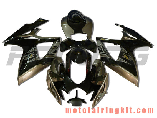 Kits de carenado aptos para GSX-R750 GSX-R600 K6 2006 2007 GSXR 600 750 K6 06 07 Molde de inyección de plástico ABS Carrocería completa para motocicleta Marco de carrocería de posventa (negro y gris) B057