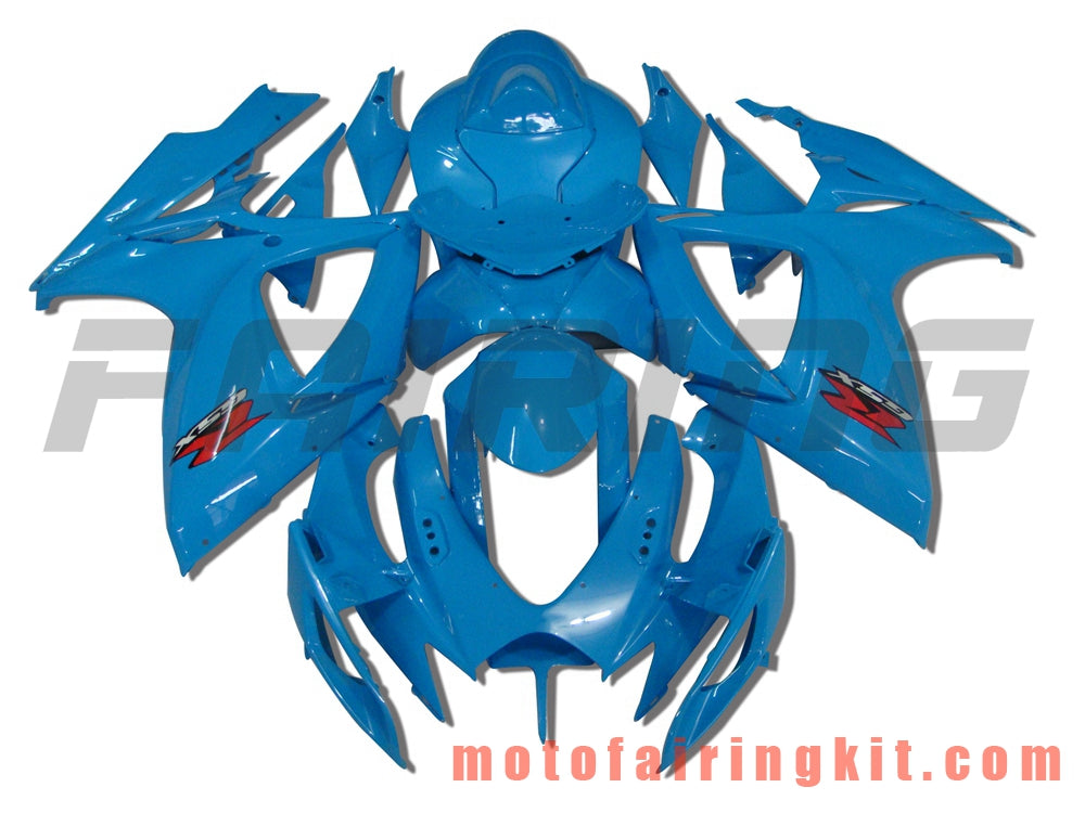 Fairing Kits Fit for GSX-R750 GSX-R600 K6 2006 2007 GSXR 600 750 K6 06 07 Plastic ABS Injection Mold Complete Motorcycle Body Aftermarket Bodywork Frame (Blue) B061