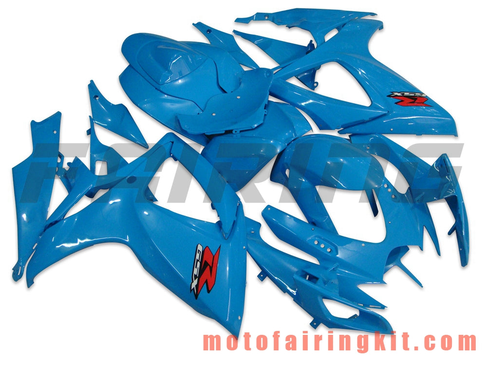 Kits de carenado aptos para GSX-R750 GSX-R600 K6 2006 2007 GSXR 600 750 K6 06 07 Molde de inyección de plástico ABS Carrocería completa para motocicleta Carrocería del mercado de accesorios Marco (azul) B061