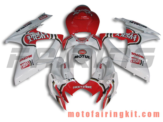 Fairing Kits Fit for GSX-R750 GSX-R600 K6 2006 2007 GSXR 600 750 K6 06 07 Plastic ABS Injection Mold Complete Motorcycle Body Aftermarket Bodywork Frame (Red & White) B064