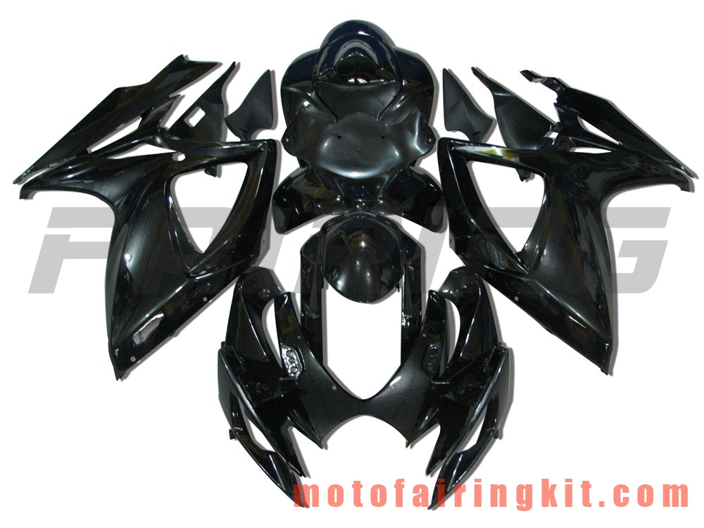 Fairing Kits Fit for GSX-R750 GSX-R600 K6 2006 2007 GSXR 600 750 K6 06 07 Plastic ABS Injection Mold Complete Motorcycle Body Aftermarket Bodywork Frame (Black) B068