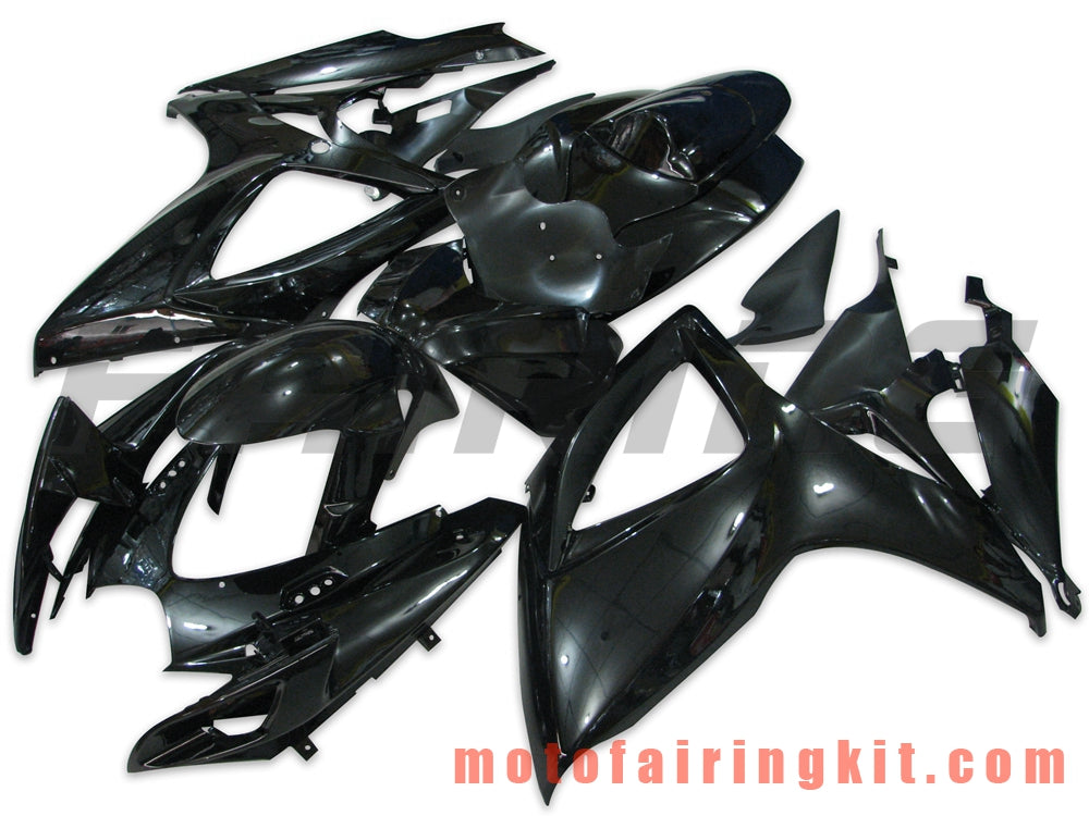 Fairing Kits Fit for GSX-R750 GSX-R600 K6 2006 2007 GSXR 600 750 K6 06 07 Plastic ABS Injection Mold Complete Motorcycle Body Aftermarket Bodywork Frame (Black) B068