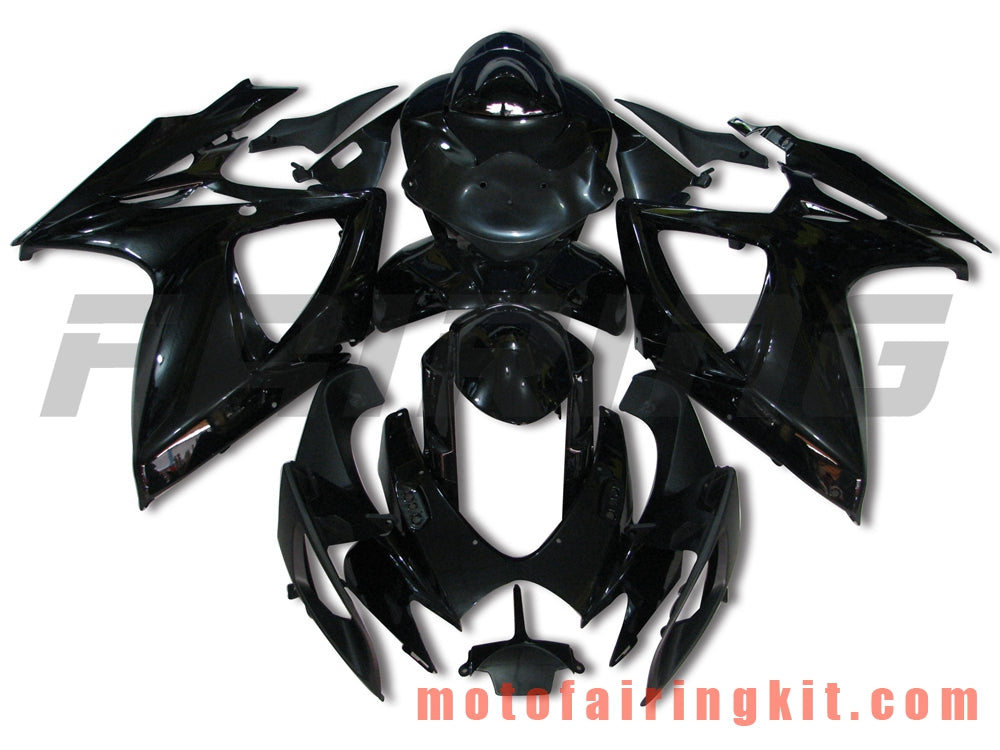 Fairing Kits Fit for GSX-R750 GSX-R600 K6 2006 2007 GSXR 600 750 K6 06 07 Plastic ABS Injection Mold Complete Motorcycle Body Aftermarket Bodywork Frame (Black) B071