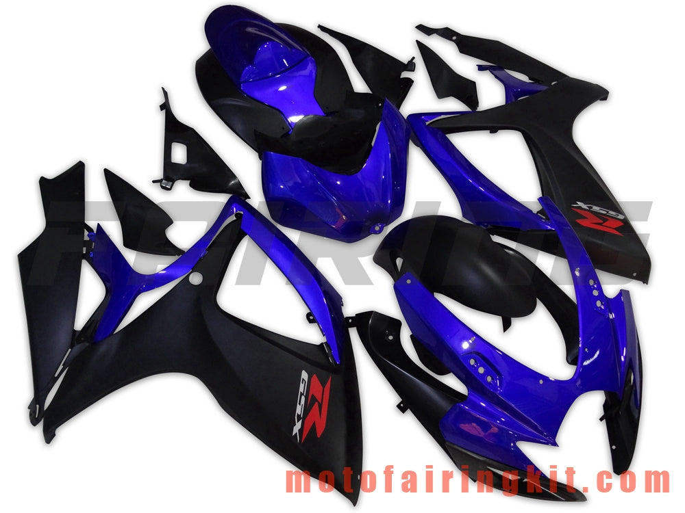 Fairing Kits Fit for GSX-R750 GSX-R600 K6 2006 2007 GSXR 600 750 K6 06 07 Plastic ABS Injection Mold Complete Motorcycle Body Aftermarket Bodywork Frame (Blue & Black) B075