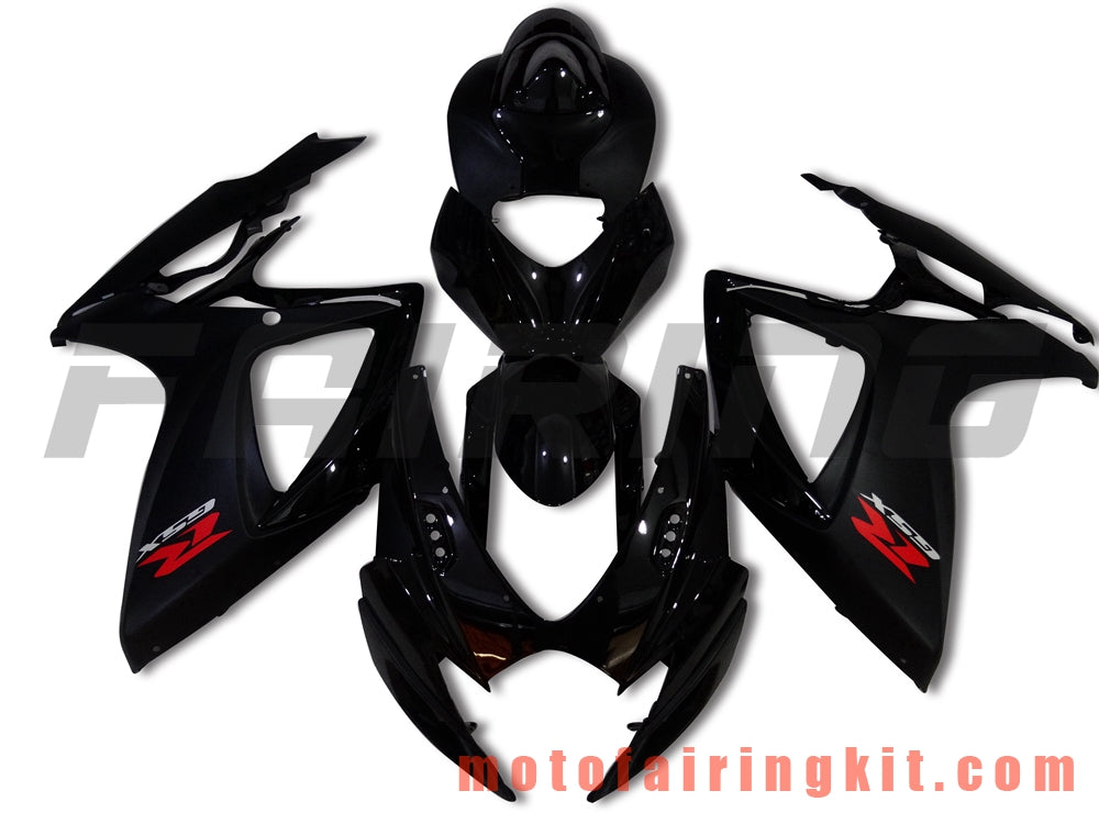 Fairing Kits Fit for GSX-R750 GSX-R600 K6 2006 2007 GSXR 600 750 K6 06 07 Plastic ABS Injection Mold Complete Motorcycle Body Aftermarket Bodywork Frame (Black) B076