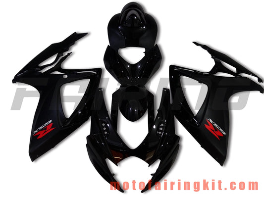 Kits de carenado aptos para GSX-R750 GSX-R600 K6 2006 2007 GSXR 600 750 K6 06 07 Molde de inyección de plástico ABS Carrocería completa para motocicleta Marco de carrocería de posventa (negro) B076