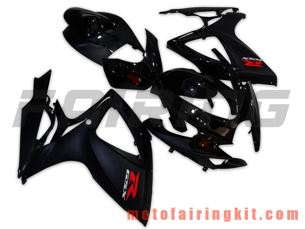 Fairing Kits Fit for GSX-R750 GSX-R600 K6 2006 2007 GSXR 600 750 K6 06 07 Plastic ABS Injection Mold Complete Motorcycle Body Aftermarket Bodywork Frame (Black) B076