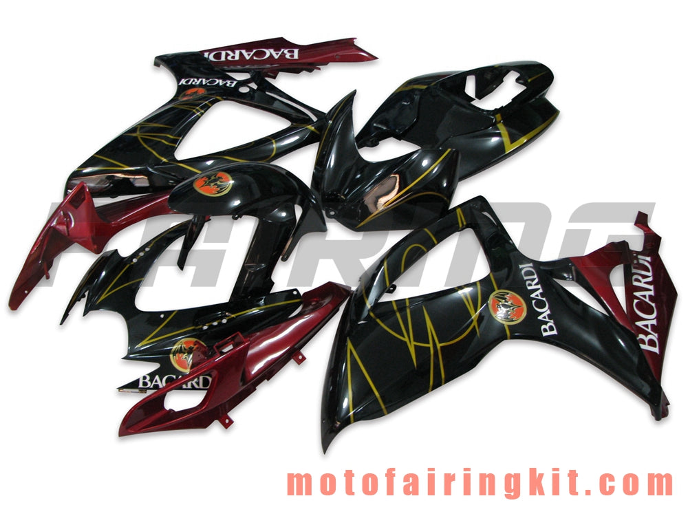 Kits de carenado aptos para GSX-R750 GSX-R600 K6 2006 2007 GSXR 600 750 K6 06 07 Molde de inyección de plástico ABS Carrocería completa para motocicleta Marco de carrocería de posventa (negro y naranja) B085