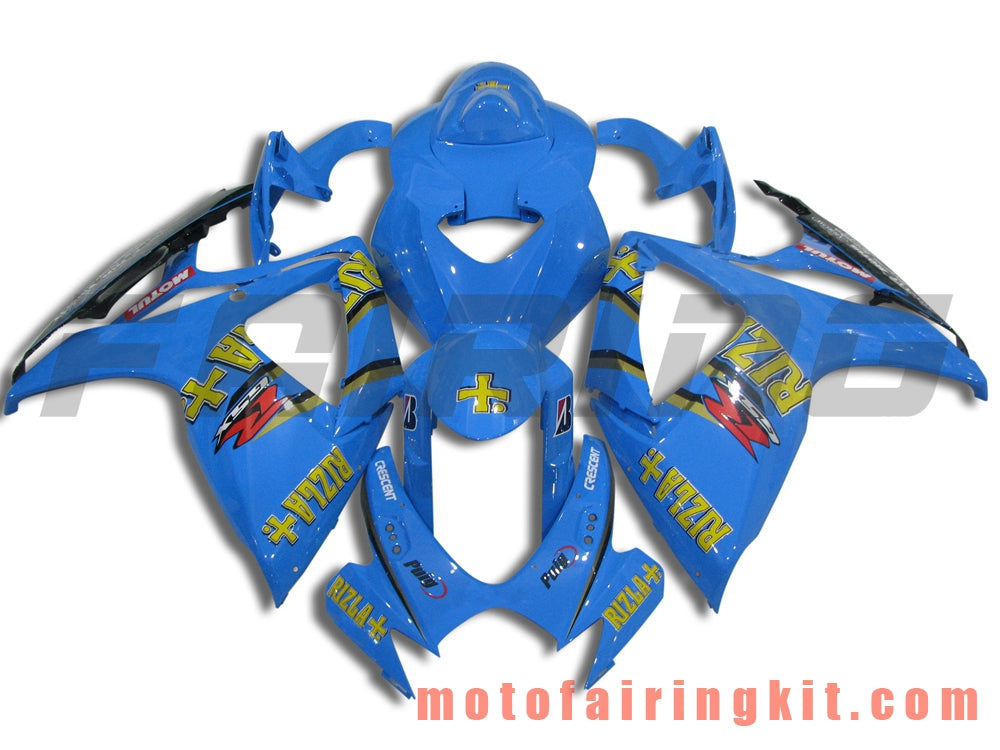 Fairing Kits Fit for GSX-R750 GSX-R600 K6 2006 2007 GSXR 600 750 K6 06 07 Plastic ABS Injection Mold Complete Motorcycle Body Aftermarket Bodywork Frame (Blue) B087