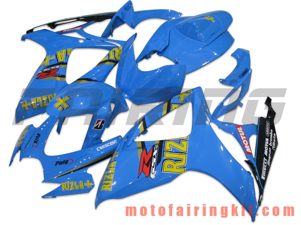 Fairing Kits Fit for GSX-R750 GSX-R600 K6 2006 2007 GSXR 600 750 K6 06 07 Plastic ABS Injection Mold Complete Motorcycle Body Aftermarket Bodywork Frame (Blue) B087