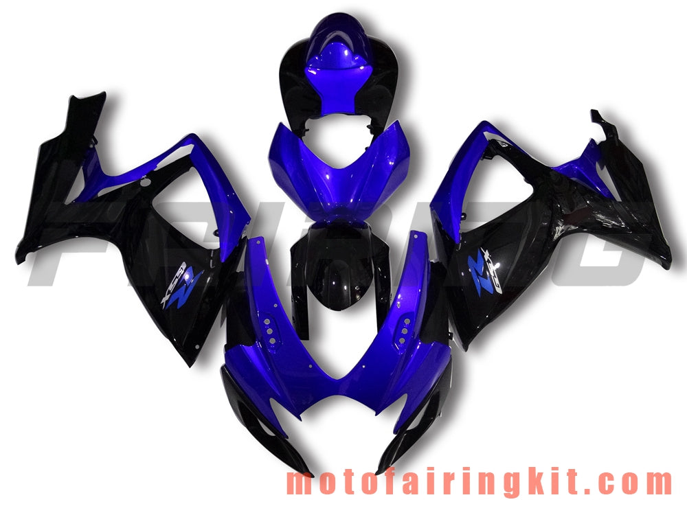 Fairing Kits Fit for GSX-R750 GSX-R600 K6 2006 2007 GSXR 600 750 K6 06 07 Plastic ABS Injection Mold Complete Motorcycle Body Aftermarket Bodywork Frame (Blue & Black) B090