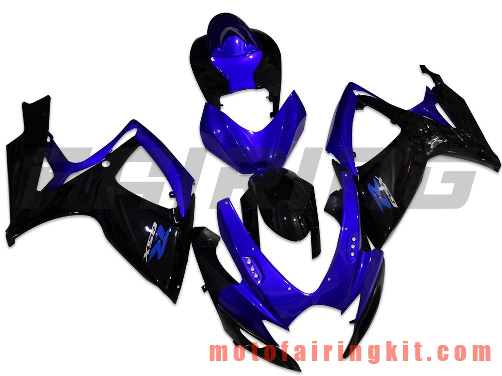 Fairing Kits Fit for GSX-R750 GSX-R600 K6 2006 2007 GSXR 600 750 K6 06 07 Plastic ABS Injection Mold Complete Motorcycle Body Aftermarket Bodywork Frame (Blue & Black) B090