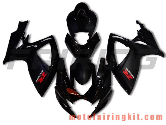 Fairing Kits Fit for GSX-R750 GSX-R600 K6 2006 2007 GSXR 600 750 K6 06 07 Plastic ABS Injection Mold Complete Motorcycle Body Aftermarket Bodywork Frame (Black) B091