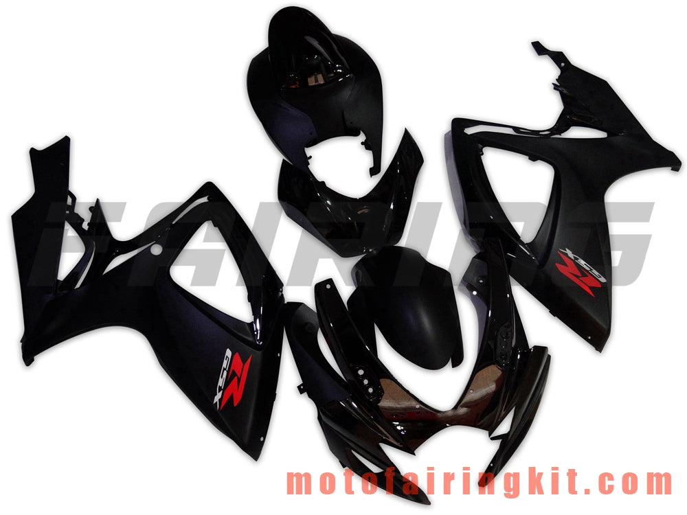 Fairing Kits Fit for GSX-R750 GSX-R600 K6 2006 2007 GSXR 600 750 K6 06 07 Plastic ABS Injection Mold Complete Motorcycle Body Aftermarket Bodywork Frame (Black) B091