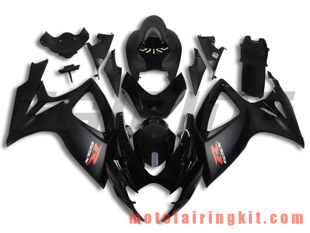 Fairing Kits Fit for GSX-R750 GSX-R600 K6 2006 2007 GSXR 600 750 K6 06 07 Plastic ABS Injection Mold Complete Motorcycle Body Aftermarket Bodywork Frame (Black) B096