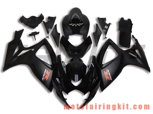 Kits de carenado aptos para GSX-R750 GSX-R600 K6 2006 2007 GSXR 600 750 K6 06 07 Molde de inyección de plástico ABS Carrocería completa para motocicleta Carrocería del mercado de accesorios Marco (negro) B096