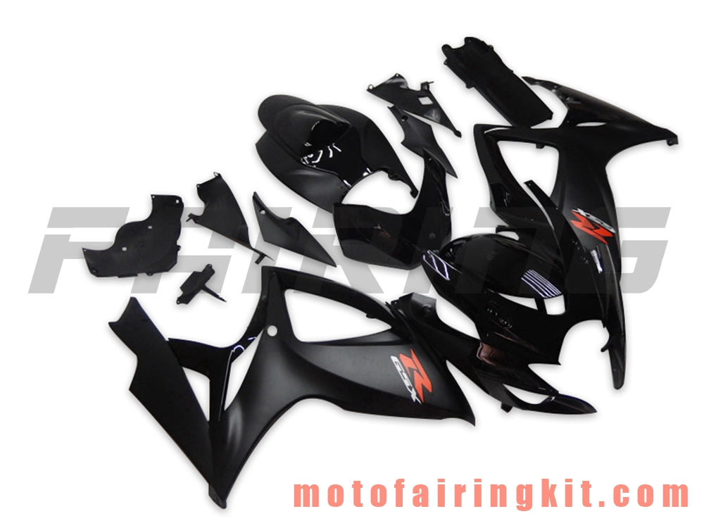 Fairing Kits Fit for GSX-R750 GSX-R600 K6 2006 2007 GSXR 600 750 K6 06 07 Plastic ABS Injection Mold Complete Motorcycle Body Aftermarket Bodywork Frame (Black) B096