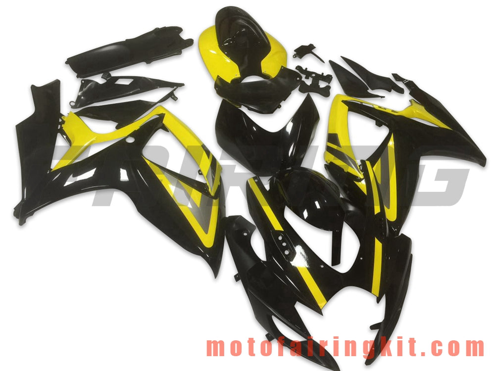 Fairing Kits Fit for GSX-R750 GSX-R600 K6 2006 2007 GSXR 600 750 K6 06 07 Plastic ABS Injection Mold Complete Motorcycle Body Aftermarket Bodywork Frame (Black & Yellow) B101