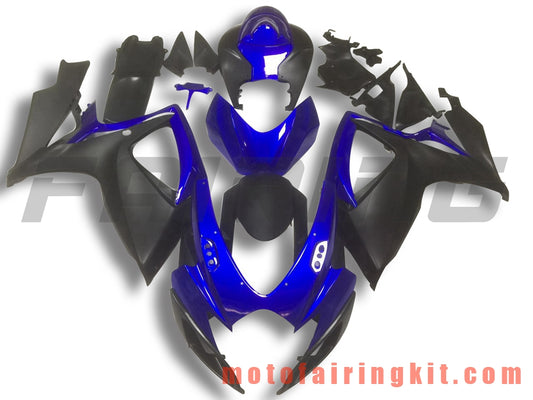 Fairing Kits Fit for GSX-R750 GSX-R600 K6 2006 2007 GSXR 600 750 K6 06 07 Plastic ABS Injection Mold Complete Motorcycle Body Aftermarket Bodywork Frame (Blue & Black) B103