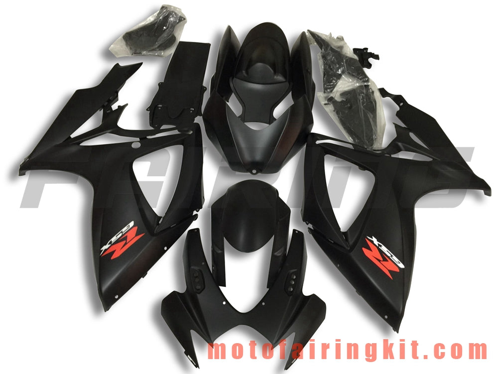 Fairing Kits Fit for GSX-R750 GSX-R600 K6 2006 2007 GSXR 600 750 K6 06 07 Plastic ABS Injection Mold Complete Motorcycle Body Aftermarket Bodywork Frame (Black) B113