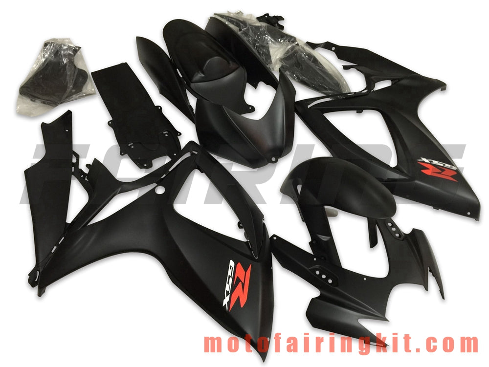 Fairing Kits Fit for GSX-R750 GSX-R600 K6 2006 2007 GSXR 600 750 K6 06 07 Plastic ABS Injection Mold Complete Motorcycle Body Aftermarket Bodywork Frame (Black) B113