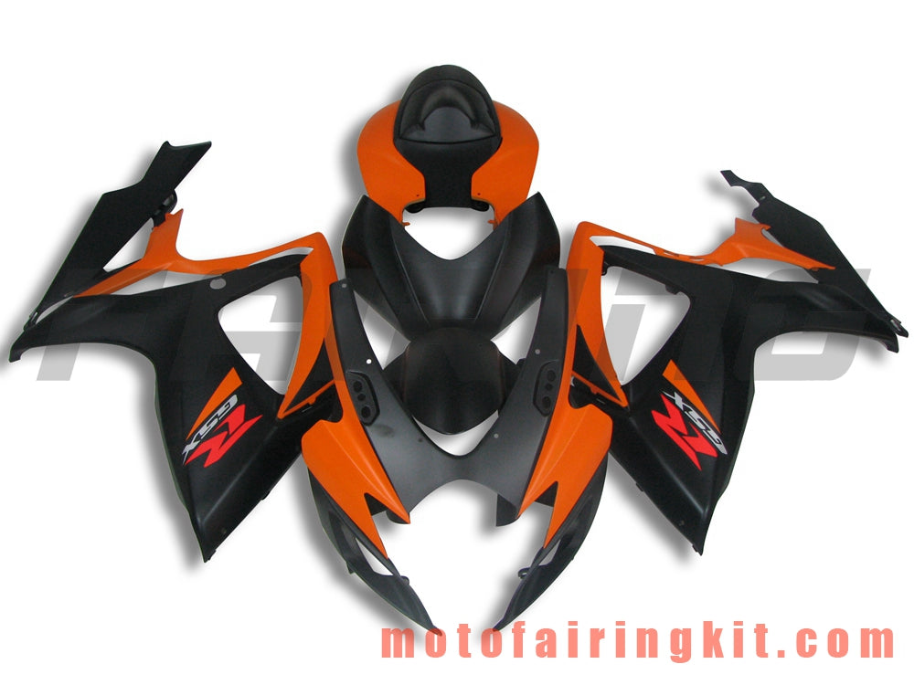 Fairing Kits Fit for GSX-R750 GSX-R600 K6 2006 2007 GSXR 600 750 K6 06 07 Plastic ABS Injection Mold Complete Motorcycle Body Aftermarket Bodywork Frame (Black & Orange) B114