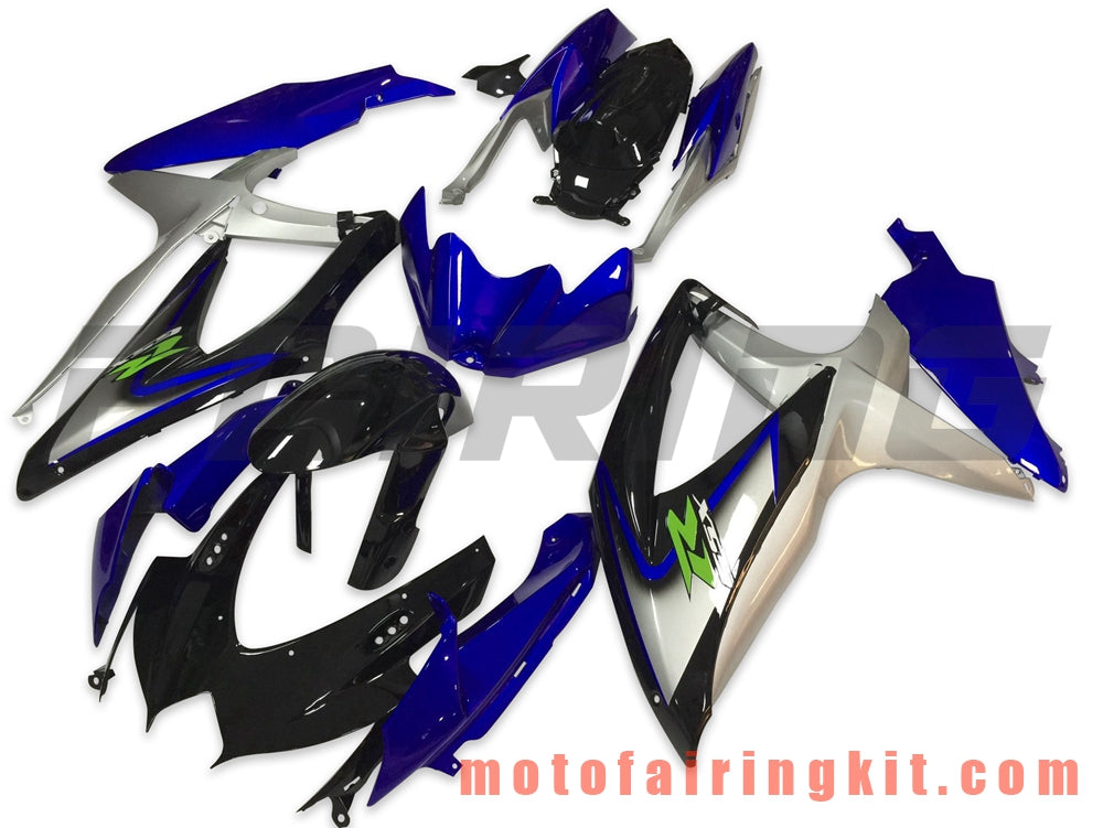 Kits de carenado aptos para GSX-R750 GSX-R600 K6 2006 2007 GSXR 600 750 K6 06 07 Molde de inyección de plástico ABS Carrocería completa para motocicleta Carrocería de posventa Marco (azul y negro) B115