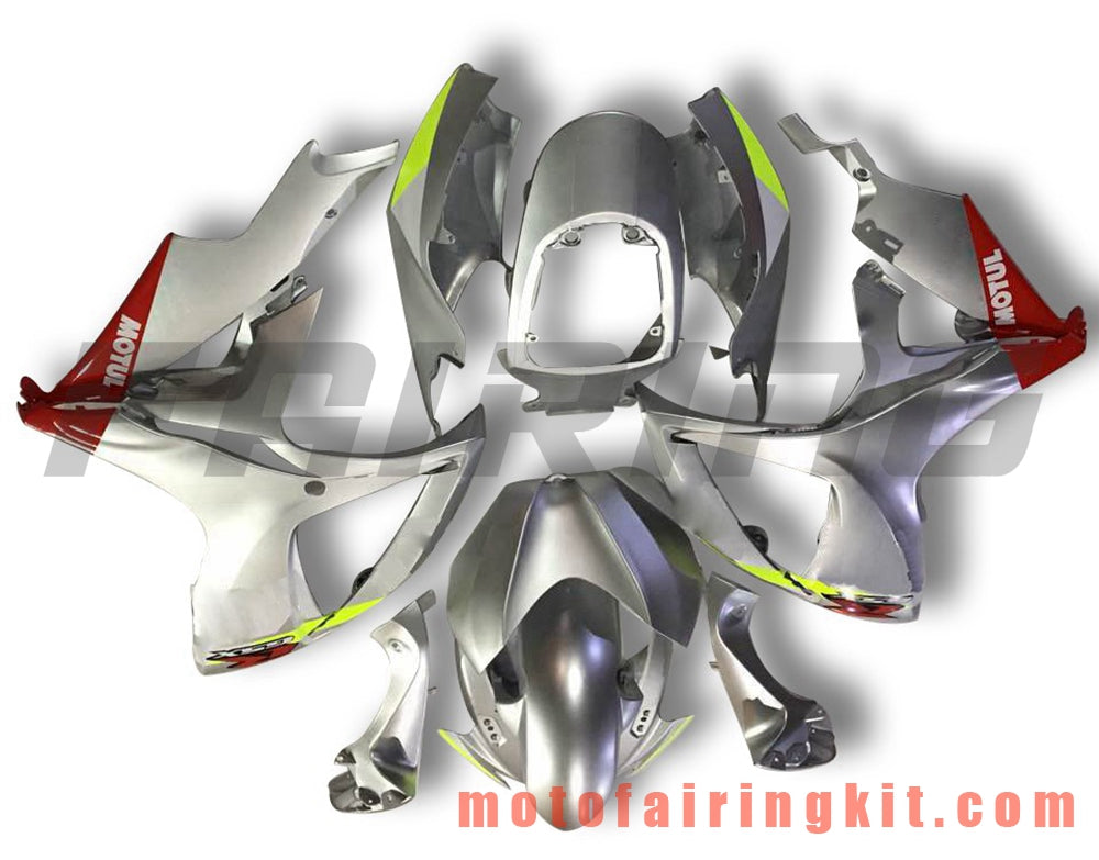 Fairing Kits Fit for GSX-R750 GSX-R600 K6 2006 2007 GSXR 600 750 K6 06 07 Plastic ABS Injection Mold Complete Motorcycle Body Aftermarket Bodywork Frame (Silver & Red) B116