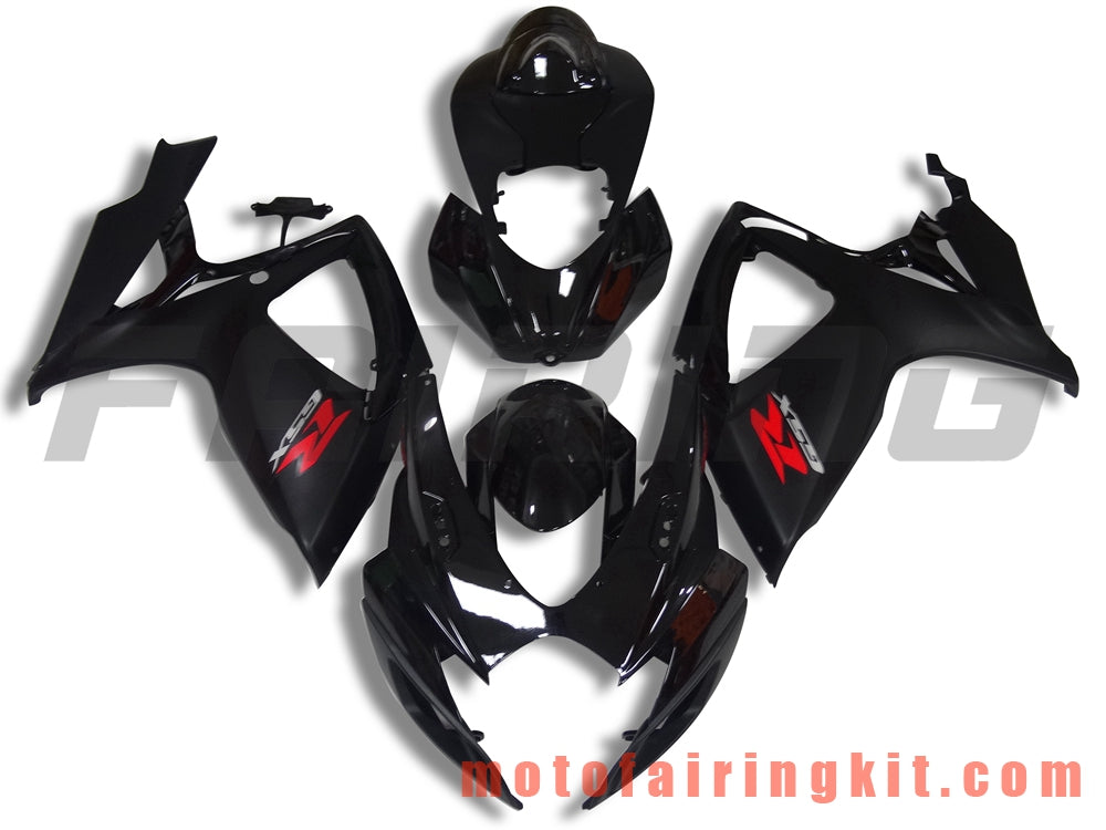 Fairing Kits Fit for GSX-R750 GSX-R600 K6 2006 2007 GSXR 600 750 K6 06 07 Plastic ABS Injection Mold Complete Motorcycle Body Aftermarket Bodywork Frame (Black) B117