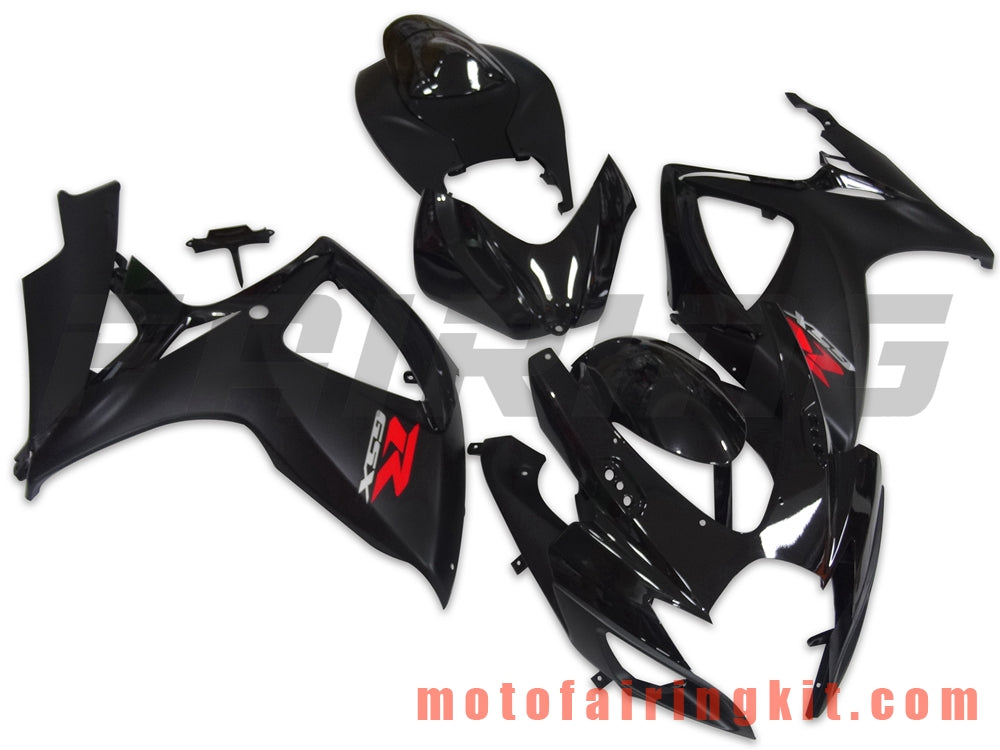 Fairing Kits Fit for GSX-R750 GSX-R600 K6 2006 2007 GSXR 600 750 K6 06 07 Plastic ABS Injection Mold Complete Motorcycle Body Aftermarket Bodywork Frame (Black) B117